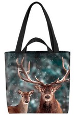 Hirsch Reh Winter Tasche