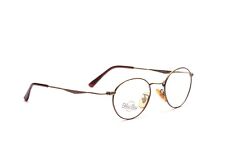 Blue Bay Panto rund Brille Retro Fassung Altgold Braun Italy in 44 - 20 mm B2