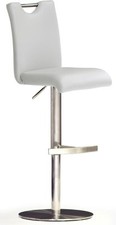 MCA Furniture Bistro Bar Stuhl Hocker BARBECOOL Edelstahl Polyurethan weiß 91 cm