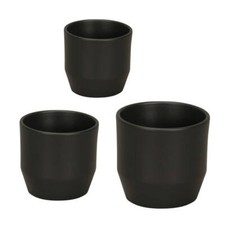 Blumenübertopf Keramik Blumentopf schwarz Übertopf Blumentopf Ø12cm bis 16cm