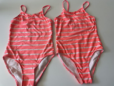 2 x H&M Mädchen Badeanzüge 110/116 neon orange, Zwillinge, TOP