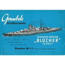 Bauplan Schwerer Kreuzer Blücher Modellbauplan