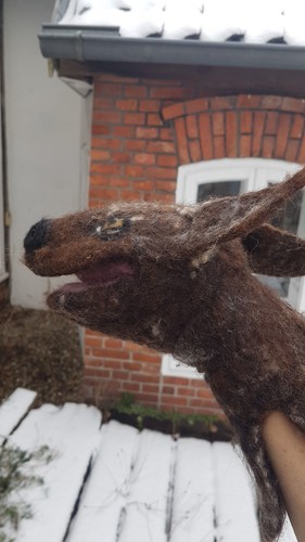 Hund handpuppe gefilzt - handpuppe,,