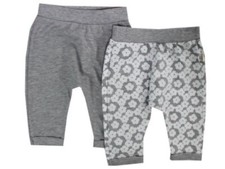 Hosen Set für Jungen 2 teilig. 6-9 Monate. Baumwolle, Grau/Weiß