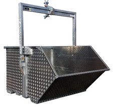 Schuttmulde AS2000 - Kipp-Automatik | Kran Kippmulde Aluminium 2,0 m³ Volumen