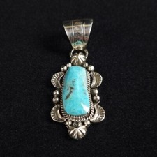 Indianerschmuck Türkis Anhänger Navajo Tribe Artist  Westernschmuck AH016D