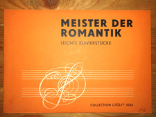 Meister der Romantik, Leichte Klavierstücke - Noten Klavier leicht antiquarisch