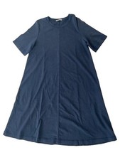 Drykorn Freizeitkleid Damen Gr. 38 Blau Casual Kurzarm Kleid