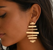 Designer gold ohrringe damen - gold,
