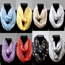 Tuch Loop Schal Halstuch Rundschal Schlauchschal GLITZER Jersey Schmetterling 