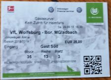 Sammler Ticket:VFL Wolfsburg - BORUSSIA MÖNCHENGLADBACH 2018/2019