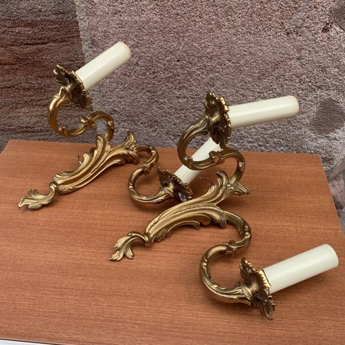 Pair wall sconces brass - wall,