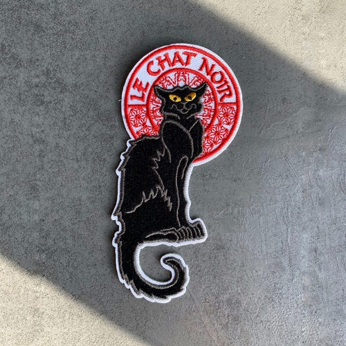 Chat noir patchaufnäher - chat,