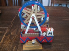 vintage Erzgebirge Riesenrad Holz polychrom 20 cm hoch Weihnachten Spieluhr