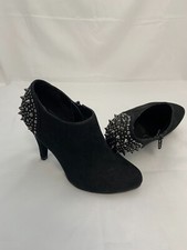 Sexy High Heels / Pumps Schwarz - Nieten Pailletten Party Gothic