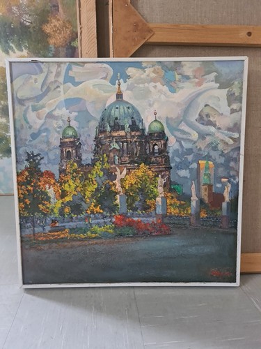 Original ölbild berliner dom - Ölbild,