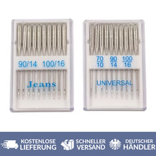 20 Nähmaschinennadeln Stärke 70 90 100 Flachkolben 2x10St  Nähmaschine Nadeln