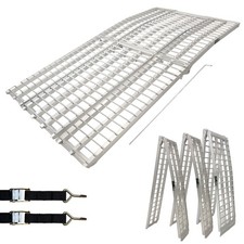 Auffahrrampe Motorradrampe 3 Rampen klappbar 305 cm ATV Rampe Pickup  680 kg 