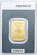 Goldbarren Heraeus 10 Gramm 999.9 Gold / AU original geblistert