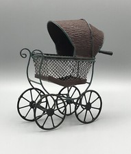 Seltener Puppenwagen Blech Spielzeug Puppenstube Zubehör Alt Kinderwagen