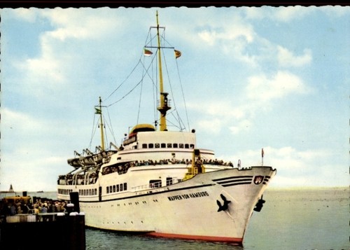 Cuxhaven fahrgastschiff - ak, cuxhaven,