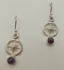 Granat - Ohrstecker, Ohrringe, Ohrhänger  Sterlingsilber 925