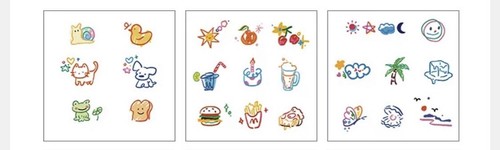 Set cute temporäre tattoos - 3,