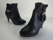 Damenstiefel Größe 6 TOPSHOP schwarz Leder zum Überziehen kurz Damenstiefelette