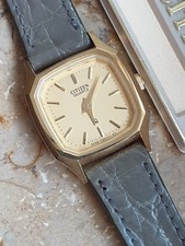 Citizen Quarz Damenuhr 3220 * GN-4-S Golden Lederband Neuwertig unbenutzt 