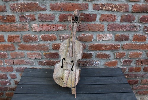 Deko violine metall rost - deko,