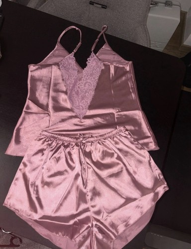 Damen satin schlafanzug - satin,