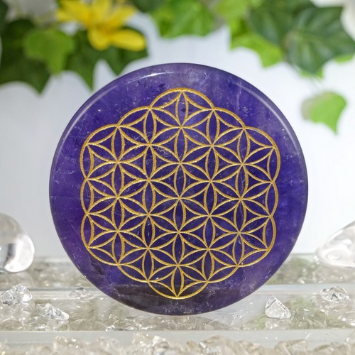 Amethyst scheibe blume - amethyst,