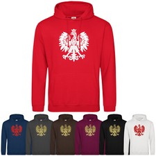 EM 2024 Polen Polska Hoodie Kapuzenpullover Wappen Adler Sweatshirt Sweater