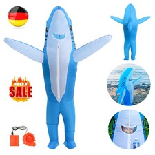 NEU Aufblasbares Hai Cosplay Kostüm für Erwachsene (Herren / Damen) 150-190 cm