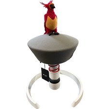 Aeris Swopper Light – Select Grau, Feder Rot, Gestell Weiß, Gleiter, ergonomisch