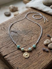 Makramee halskette choker mit - halskette,