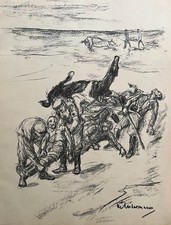 Max Liebermann  6 Original Lithographien auf Bütten von 1914 - Erster Weltkrieg