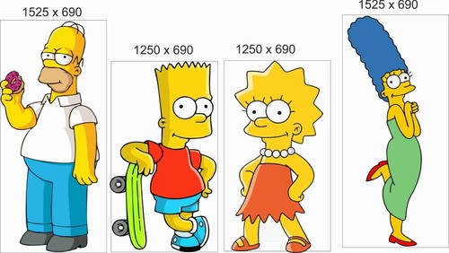 The simpsons vinyl wandbild - vinyl,