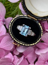 Art Deco Aquamarin und Diamant