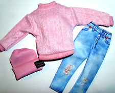 %***Barbie Kleidung,Pullover,Mütze,Hose*Für 29cm Standard***%