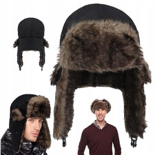 Russische Fliegermütze Wintermütze Tschapka Fellmütze Pilotenmütze Pelzmütze DE