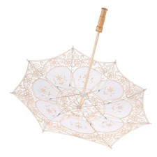 Kleiner handgefertigter Spitzenschirm für viktorianische Hochzeitsfotografie