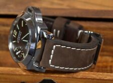 UHRENARMBAND 26 24 22 MM BRAUN II VINTAGE NUBUK LEDER MA STRAP FÜR PANERAI ETC