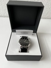 Dugena Premium Herrenuhr mit Lederband Schwarz 