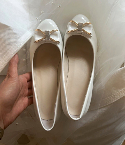 Damen pumps weiß lackoptik - damen,