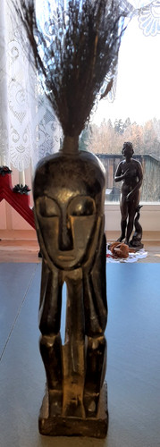 Afrikanische holzfigur kopf - holzfigur,