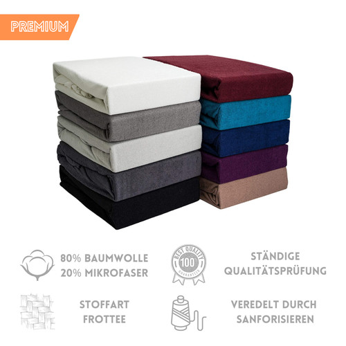 Frottee spannbettlaken - frottee,