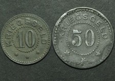 NOTGELD: 10 & 50 Pfennig 1917