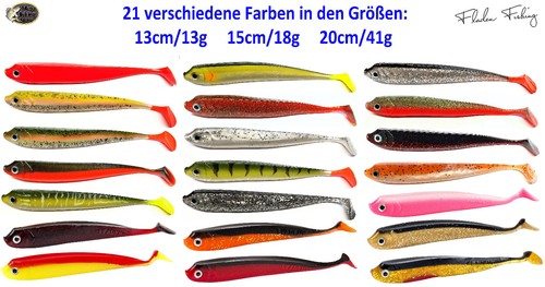 Fladen shad gummifisch hecht - -,