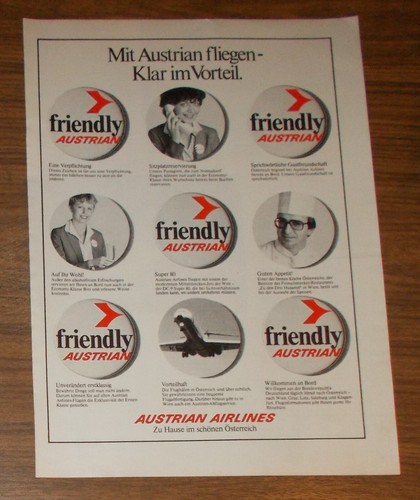 Seltene werbung austrian - werbung,